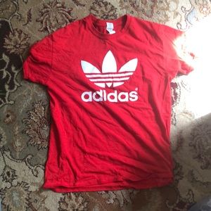 Red adidas tshirt child medium